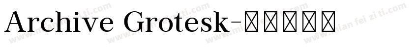 Archive Grotesk字体转换